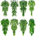 Suncalla 8 Pack Reptile Plants Terrarium Hanging Plant Vine Boston Climbing Terrarium Plant with Suction Cup for Bearded