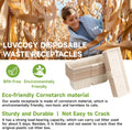 LUVCOSY 30 PCs Disposable Waste Receptacles with Charcoal Bags Compatible with Nature's Miracle Litter Box 2nd and Littermaid Litter Box 3rd, Disposable Cat Litter Trays (Machine NOT Included)