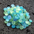 HappyFiller 2 Lb Matted Flat Marbles, Sea Glass Gems for Vase Fillers