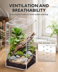 Jumping Spider Enclosure,Magnetic Doors All-Side Ventilation