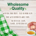 Nylabone Healthy Edibles Broth Bone Natural Dog Chews Long Lasting Treats Ham Flavor Small/Regular - Up to 25 Ibs. (16 Count)