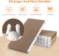 PatiencET Cat Scratch Pad with Box, 4 Pack Cardboard Cat Scratcher Lounge Bed for Indoor Cats, Reversible Corrugated Scratching Board Refill with Catnip