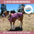 LUCOLOVE Dog Cooling Vest - 2-Layer Cooling with Soft Microfiber Fabric - Lightweight, Adjustable and Comfortable - UV Protection for Small to Large Dogs - Relief in Hot Weather (Pink, Large)