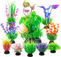 Ameliade 11 Pieces Aquarium Artificial Plastic Plants Fish Tank Decorations