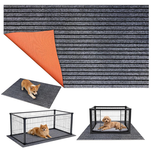 49" X 28" Mat for Under Dog Crate，Pad Dog Crate Mat Liner Floor Protector Washable Absorb Non-Slip Waterproof for Kennel Training, Protects Floors Easy Clean Cuttable (28 * 49inch)