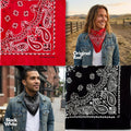The Peacock Crew Premium Soft Cotton Bandanas Pack for Men and Women Paisley 22 x 22 inches