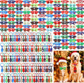 Talltalk 240 Pcs Christmas Dog Bow Ties, Adjustable Xmas Neckties