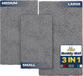 Muddy Mat® Pack of 3 Highly Absorbent Microfiber Dog Door Mat and Pet Rug, Non Slip Thick Washable Area Mat Soft Chenill