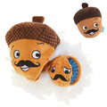 Barkbox Dog Toy 2 in 1 Interactive, Plush Exterior with Squeaker & Textured Material, Tearable Dog Toy with Squeaky Spikey Ball Inside, Ideal for Toy Destroyers - Monsieur Acorn, Large