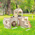 Bissap Wooden Rabbit Hideout Castle, Extra-Large Habitat Hut for Small Pet