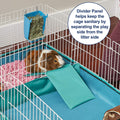 MidWest Homes for Pets Guinea Habitat Plus Cage, Includes Divider Panel and Hinged Top, Washable PVC Canvas Bottom, Expa