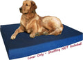 Dogbed4less DIY Durable Blue Denim Pet Bed External Duvet Cover and Waterproof Internal Case for 41"X27"X4" Large Dog Be