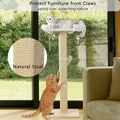 Cat Scratching Post with Large Window Perch, 47-Inch Tall Sisal Cat Tree