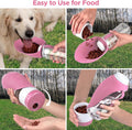 Uppetly Dog Water Bottle, Pet Water Bottle with Food Container and Drinking Feeder, Leak Proof, BPA-Free, Portable Folda