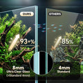 6.6 Gallon Rimless Low‑Profile Aquarium, Long Shallow Rimless Fish Tank