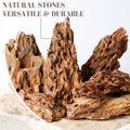 6.1-8.1 Inches Natural Dragon Stone, 6 PCS Large Aquarium Rocks for Aquascaping, Terrariums, Reptile Tanks & Aquarium Dé