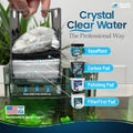 Aquarium Carbon Pad – Cut‑to‑Fit Carbon Infused Filter Pad Media for Crystal Clear Fish Tanks and Ponds, 3/8"–1/2" Thick