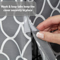 MidWest Homes for Pets Small Dog Crate Cover Featuring Teflon Fabric Protector, Poly-Cotton Privacy Kennel Cover Fits Most 24-inch Crates, Gray Designer Print, Washable, Reduces Barking