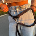 Shed Defender Hands Free Dog Leash Belt - Seen on Shark Tank - Attaches to All Leashes, Hands-Free Waist Leash for Walking, Running, Hiking, Adjustable one Size fits All, Designed in USA (Black)