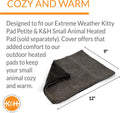 K&H PET PRODUCTS Small Animal Heated Pad Deluxe Replacement Cover (Heated Pad Sold Separately) Gray 9 X 12 Inches