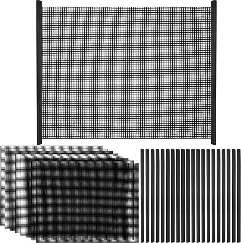 8Pcs Plastic Mesh Canvas Sheets Embroidery Aquarium Fish Tank Divider Plastic Grid Isolation Board Partition Net Pane Se