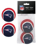 NFL NEW ENGLAND PATRIOTS TENNIS BALLS for DOGS & CATS - 2 piece set with Team Logo in Vibrant Team Color