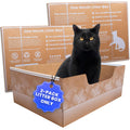 Kitty Poo Club Disposable Cat Litter Box 2-Pack, Patented Leak-Proof Design, 2-Months Odor Control, Made in USA, Perfect for Travel & Multi-Cat Homes