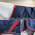 BARN & STABLE 600Denier 3000mm/3000mvp Super Waterproof & Breathable Horse Blankets for Winter with 200g Fill