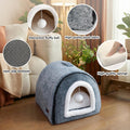 Cat Bed for Indoor Cats，Foldable cat cave，Anti-Slip & Water-Resistant Bottom，cat Houses for Indoor Cats or Small Dogs, K