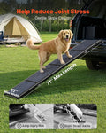 VEVOR Dog Ramp for Cars, 71" L x 17" W, Folding Pet Ramps for Medium & Large Dogs up to 250lbs, Pet Stair Ramp with Non-