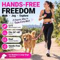 JC HOUSE Hands Free Dog Leash with Waist Belt Lifetime Replacement, Dual Handle Bungee Leash for Running, Jogging, Hiking and Walking, for Medium and Large Dogs 5118