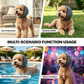 Dog Ear Muffs, No Flap Ear Wraps for Dogs Hematoma - Waterproof Elastic Ear Cover with Calming Hoodie