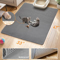 Anywish Large Cat Litter Mat for Litter Box, 47"×33" Double Layer Trapping Mat, Non-Slip Water Proof Kitty Litter Pad, Grey