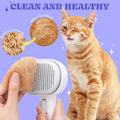 Cat Steam Brush, 3 in 1 Pet Hair Removal Tool, Self Cleaning Steamy Cat Brush for Massage, Dog Brush for Shedding, Cat&D