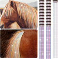 Juexica 18Pcs Horse Bling Accessories Clip in Hair Extension, Multicolor