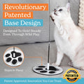 18-Piece Interactive Cat Toys for Indoor Cats, Cat Stuff Heavy Duty Self-Holding Floor Base & Suction Cup - Durable Feather Wand Bird Simulation Self Play Kitten Toys for Bored Adult Cats Juguete Gato