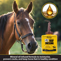 Fiebing's Hoof Oil for Horses with Mineral Oil (32 oz) - Hoof Dressing with Applicator Brush to Condition Dry, Split Hoo