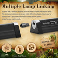 8W Reptile T5 HO UVB 12.5" 5.0 Light Fixture with Tube, Low-to-Moderate UVB Hood for Terrariums, Suitable for Arid Repti