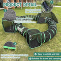 Pawtenda 6-in-1 Cat Tents for Outside, Portable Outdoor Cat Enclosures for Indoor Cats, Pet Play Cage with Tunnels for Outside, Outdoor Catio, Pet Playpen Including 3 Tents and 3 Tunnels