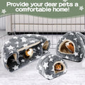 MABOZOO 3 Pack Guinea Pig House Accessories, 2 Cozy Guinea Pig Bed and Hideout Tunnel, Chinchillas Hideout for Hamster, 