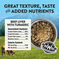 Northwest Naturals Freeze-Dried Beef Liver with Turmeric - Functional Topper for Dogs and Cats - Healthy, Limited Ingred