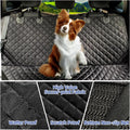 JSTHT Dog Car Seat Cover for Back Seat Waterproof Bench Seat Cover Protector Nonslip Durable Soft Pet Dog Back Seat Cover for Car, Truck, & SUV (Black)