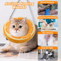 Maiiu Soft Cat Cone Collar, Cute Cat Recovery Collar Suitable for Small, Medium, Large Cats,Elizabethan Neck Collar for Cats After Surgery (Orange, Small)