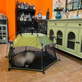 Catio Outdoor Cat Enclosure Cat Tent with 2 Doors, Waterproof & Portable, Mesh Wall, Connectable to Play Tunnels,Indoor/Outdoor Cats Enclosed Playpen for Patio Balcony Courtyard Camping-Green