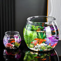 2Pcs Plastic Fish Bowls, 135oz Round Fish Tank Home Party DIY Decor