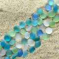 HappyFiller 2 Lb Matted Flat Marbles, Sea Glass Gems for Vase Fillers