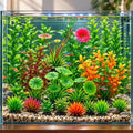 16-Piece Artificial Aquarium Plants Set – Vibrant, Realistic Fish Tank Decorations for Aquariums, Reptile Terrariums, an