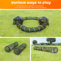 ITENT Cat Play Tunnel-for Indoor and Outdoor, Cat Play House, Cat Enclosures Easy to Connect with Two Zipper Doors,Product Size 59'' x 18'',2pcs /Set,Black,2 Packs