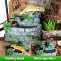 500ML Reptile Waterfall Fountain, Reptile Water Drinking Fountain for Bearded Dragons, Geckos & Lizards – Terrarium Wate
