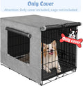 Akinerri Dog Crate Cover, Kennel Covers with Mesh Window, 42 in